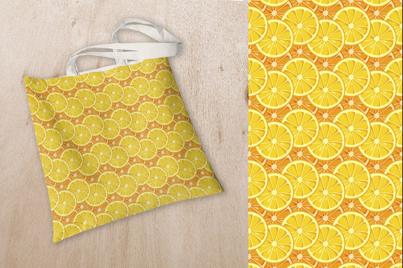35のシームレスな柑橘系の果物のベクトルパターン