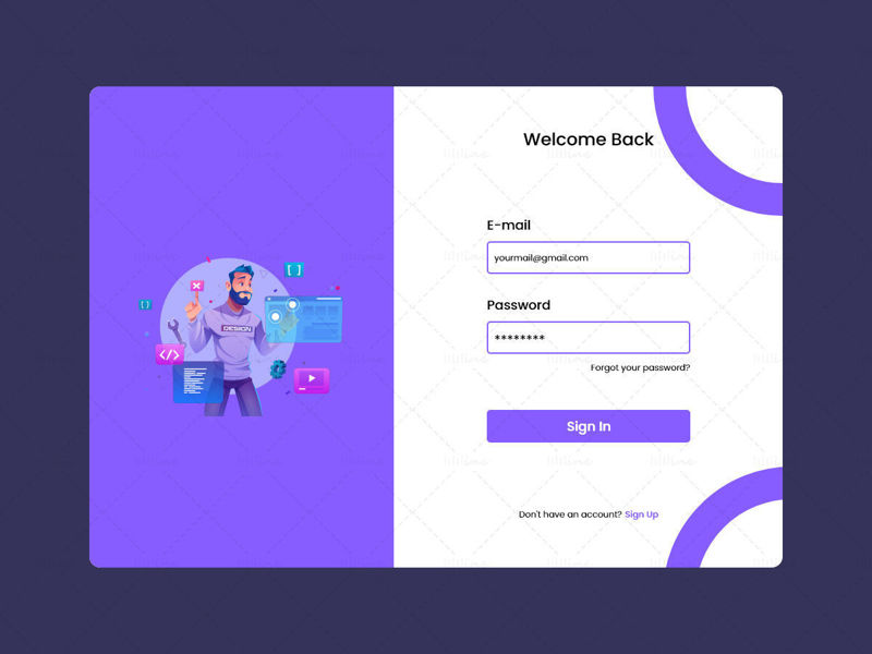 Sign In Page Web UI Template