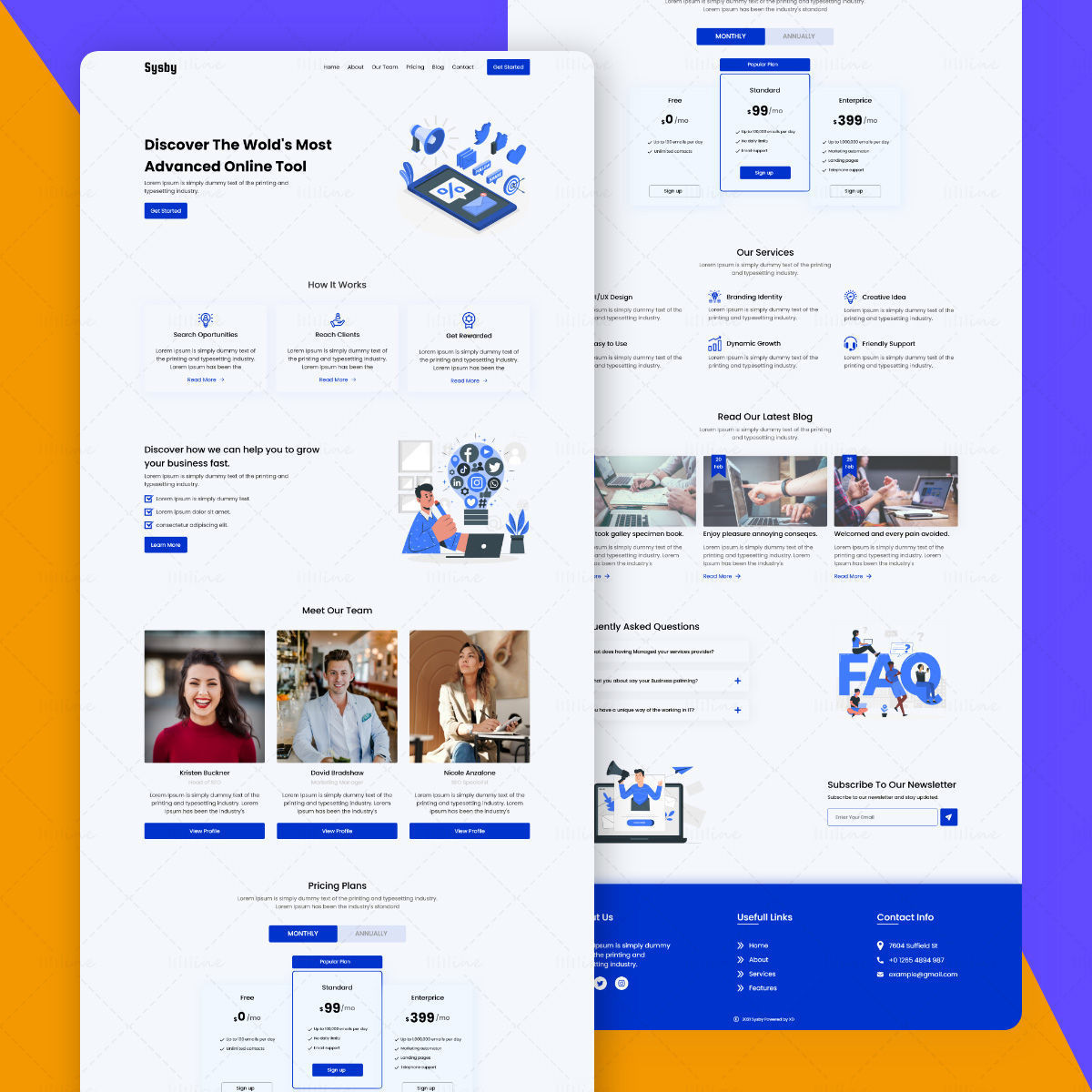 Sysby Landing Page