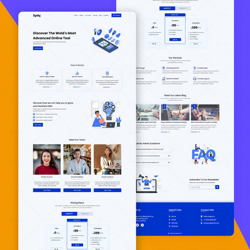 Sysby Landing Page ui design