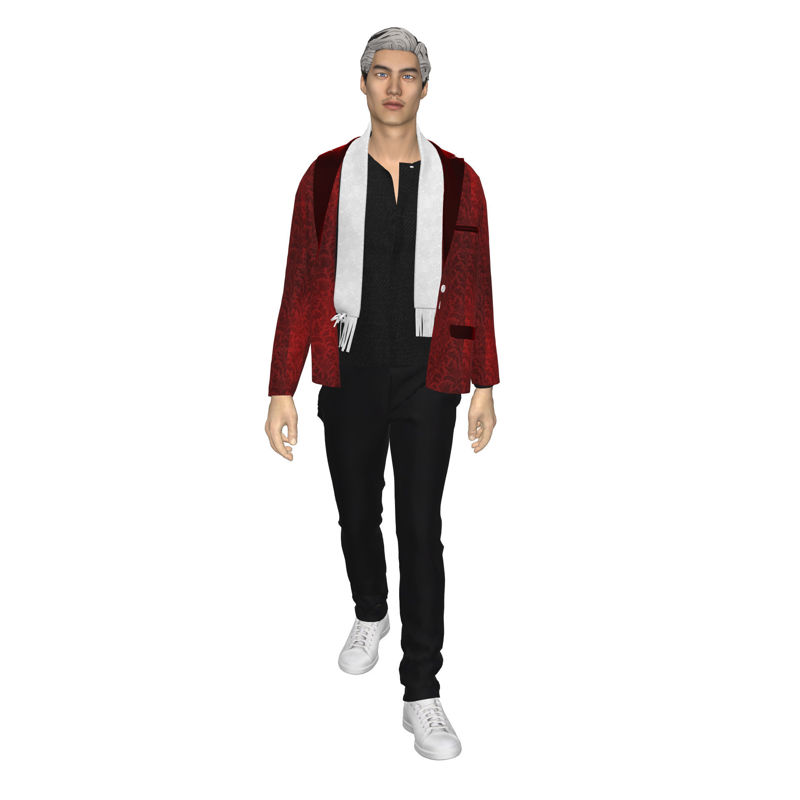 Virtuelle klær 3d-design for mann
