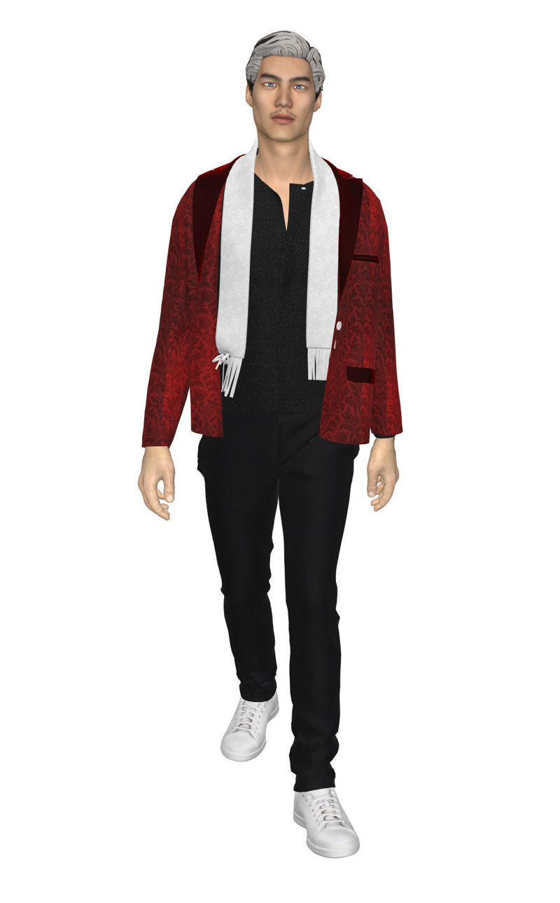 Virtuelle klær 3d-design for mann