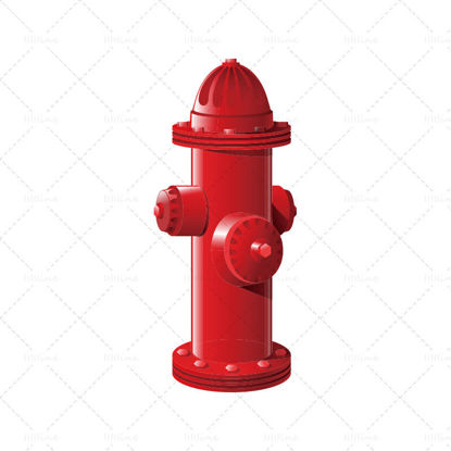Vector elementary and middle school fire safety fire hydrant cartoon