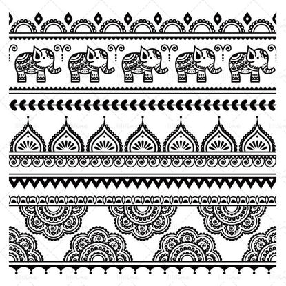 ヴィンテージタイスタイルの象のパターンベクトル