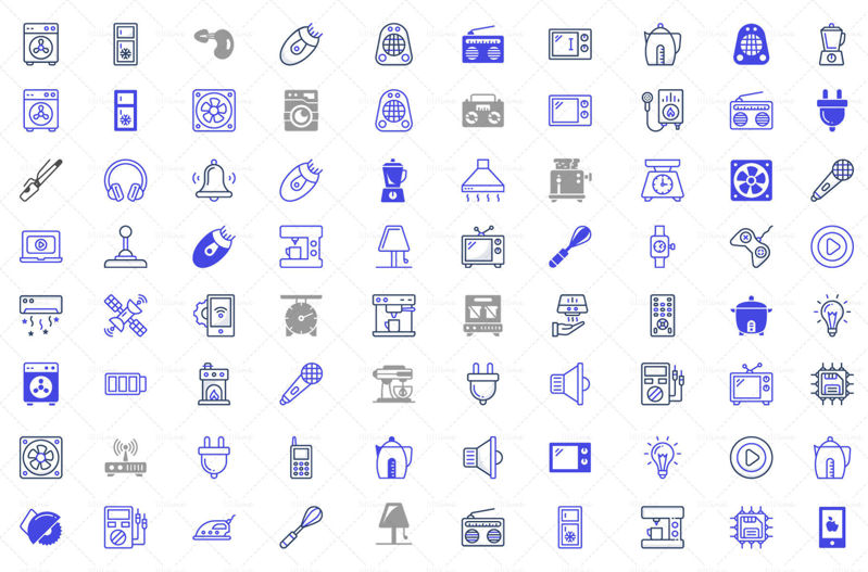 Más de 750 iconos vectoriales de líneas de colores