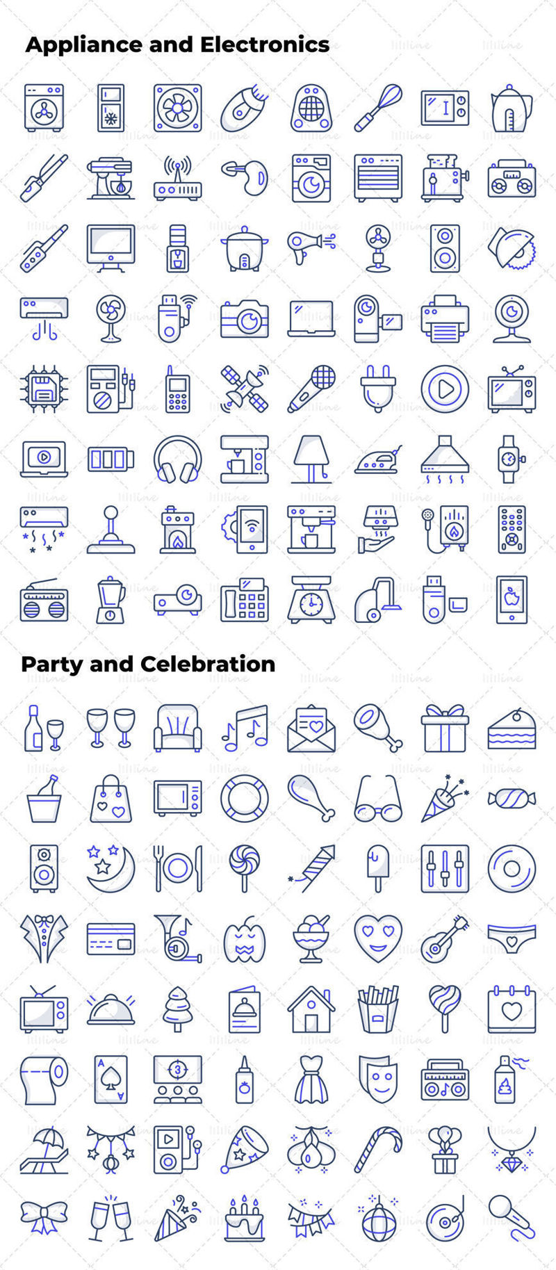 applicance electronics, party celebration vector icon