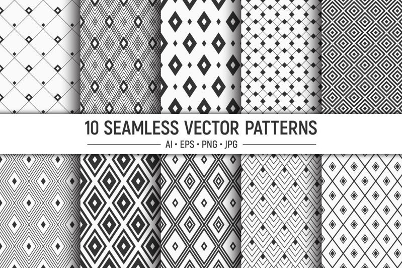10 motifs vectoriels géométriques de losanges sans soudure
