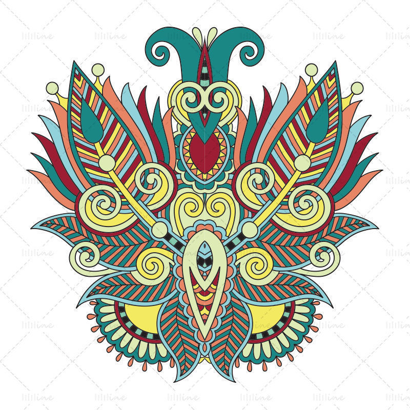 Traditional ethnic pattern vector ai
