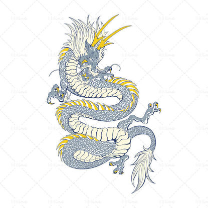 Chinese classical dragon pattern vector ai