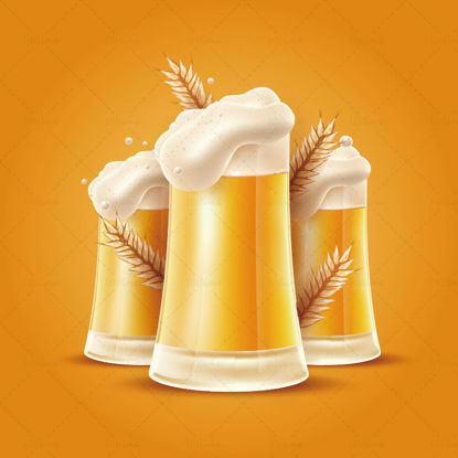 Summer vector beer illustration
