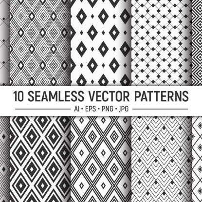 10 motifs vectoriels géométriques de losanges sans soudure