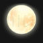 Realistic moon decoration pattern