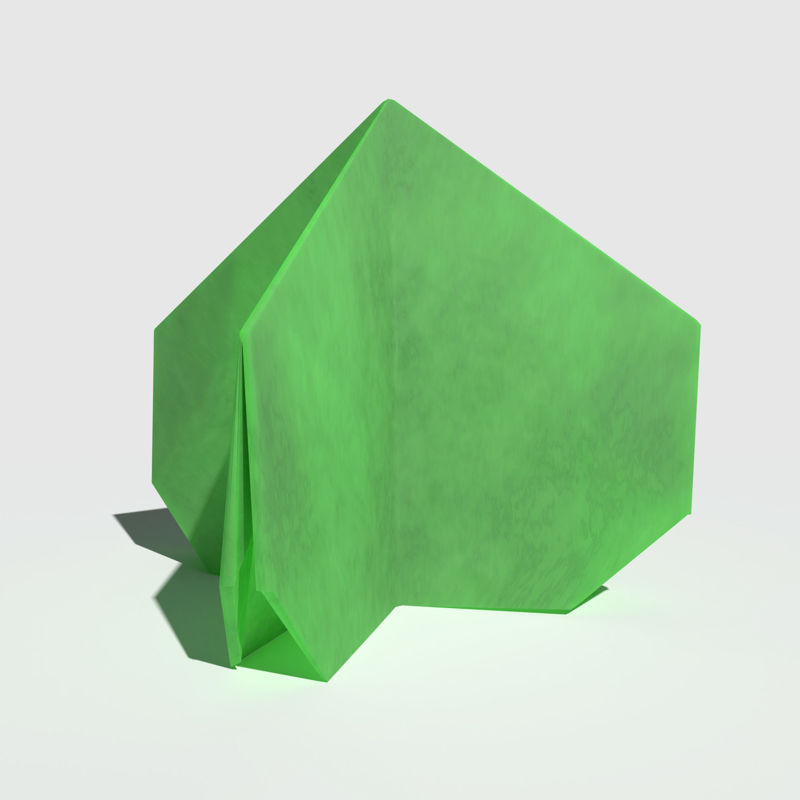 Origami Bush 4 Sided 3D Model