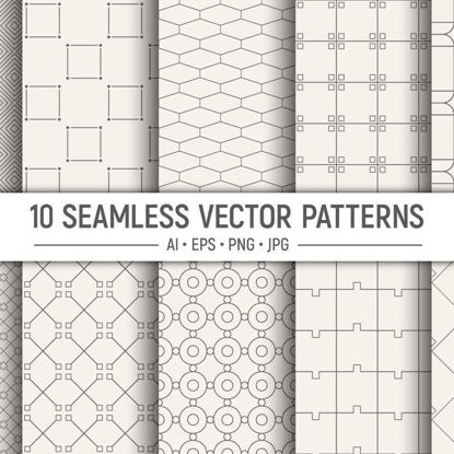 10 patrones de vectores geométricos sin fisuras