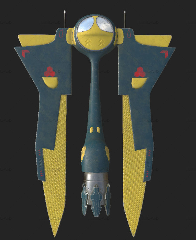 宇宙船の3Dモデル