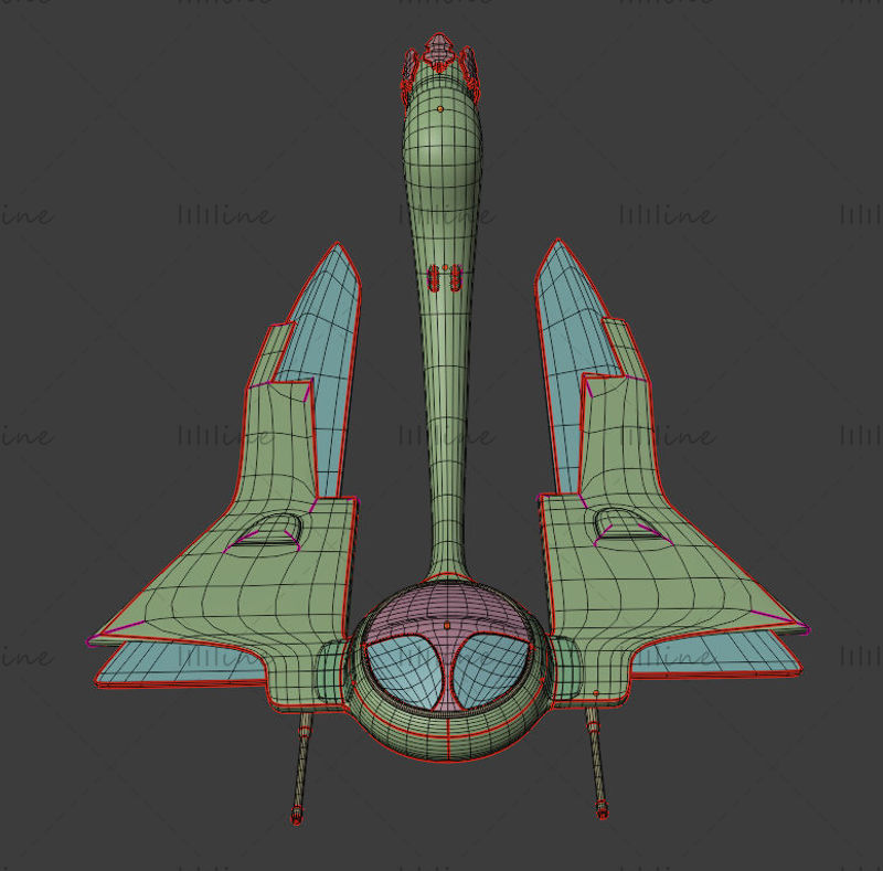 3D модел на космически кораб
