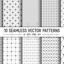 10 seamless geometric vector patterns