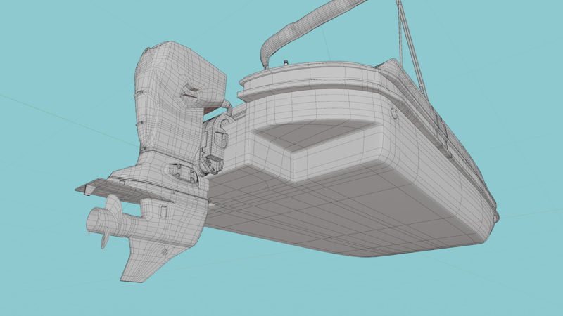 甲板船3d模型