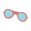 Glasses, summer digital trend vector illustrations, modern design, logo, icon, set sail champagne, and light blue colors.  Summer illustration, banner, poster, postcard, traveling business.
