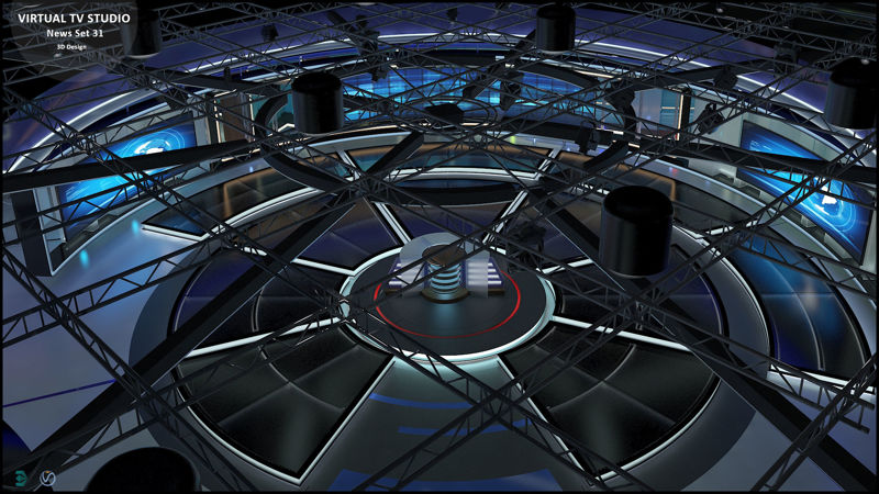 Virtuális TV Stúdió Hírek 3d modellje 31