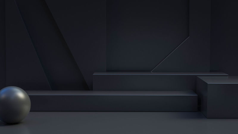 Сцени Черен щанд 3d модел