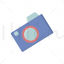 Photo cam  summer digital trend vector illustrations