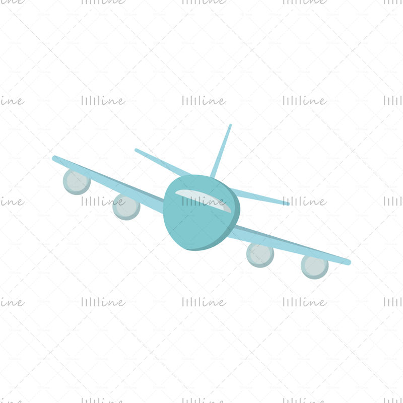 The airplane digital trend vector illustrations