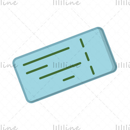 The ticket with lines digital trend vector flat illustrations