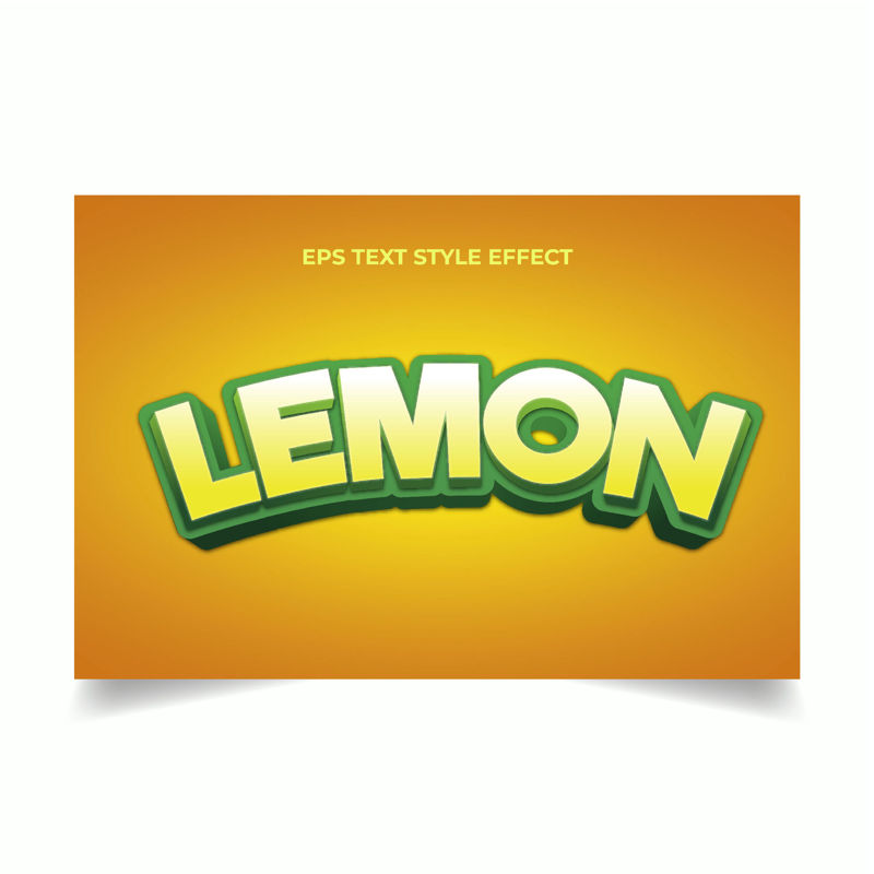 Effetto stile di testo modificabile in 3D verde limone fresco