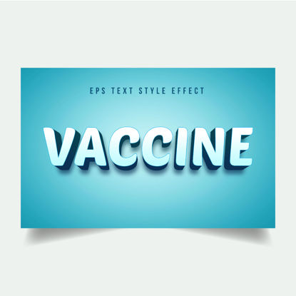 Vaccin alb și albastru Efect text modificabil