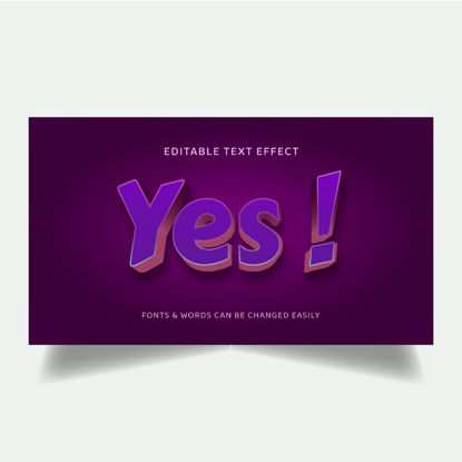 Da violet simplu efect de text 3D editabil