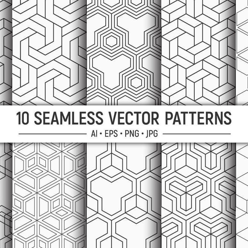 10 modelli vettoriali geometrici senza soluzione di continuità