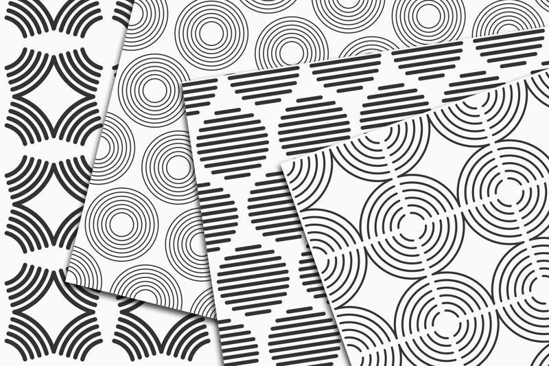 10 seamless circles vector patterns