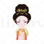Vector traditional Chinese ancient woman