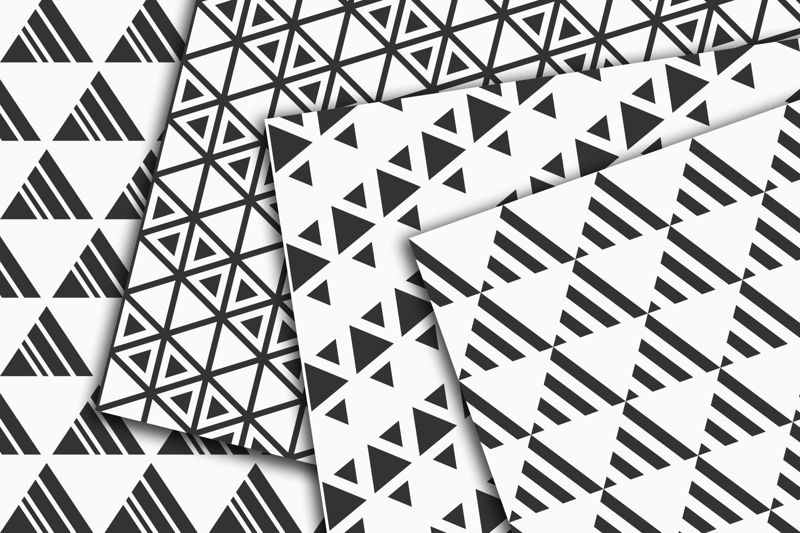 10 patrones de triángulos vectoriales sin fisuras