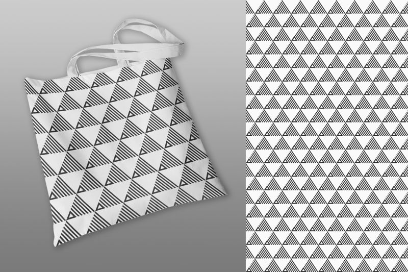 10 бесшовных векторных шаблонов треугольников