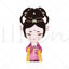 Vector chinese style traditional costume woman