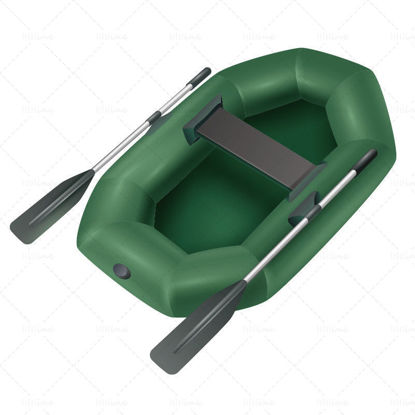 Kayak verde vettoriale
