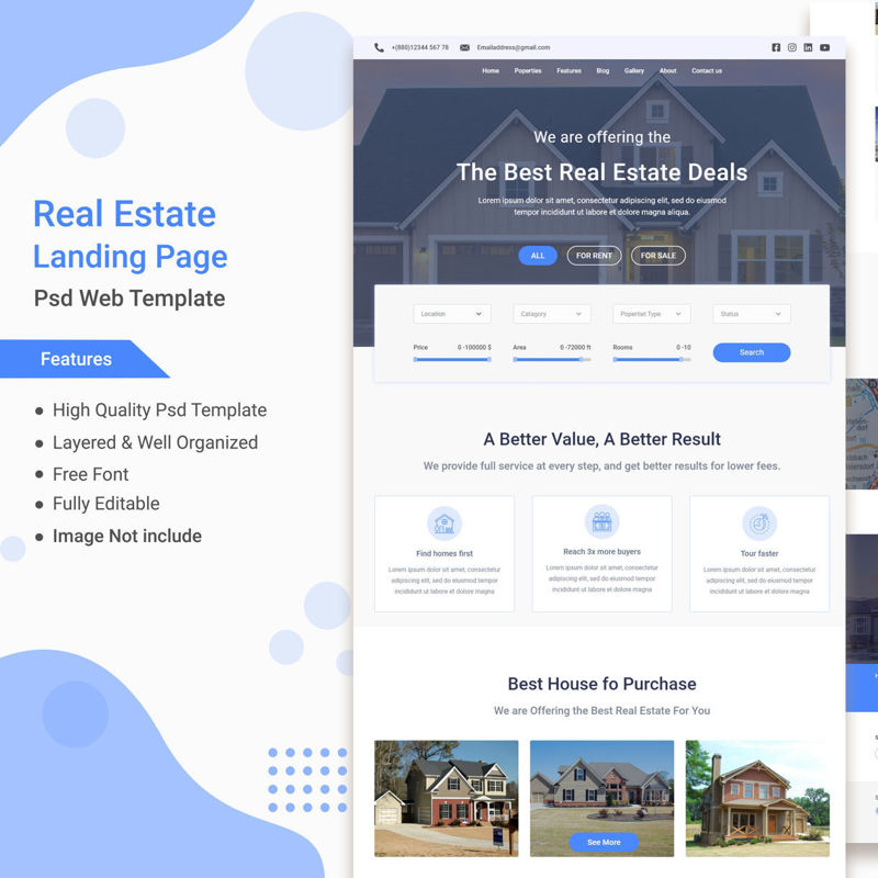 Real Estate landing page