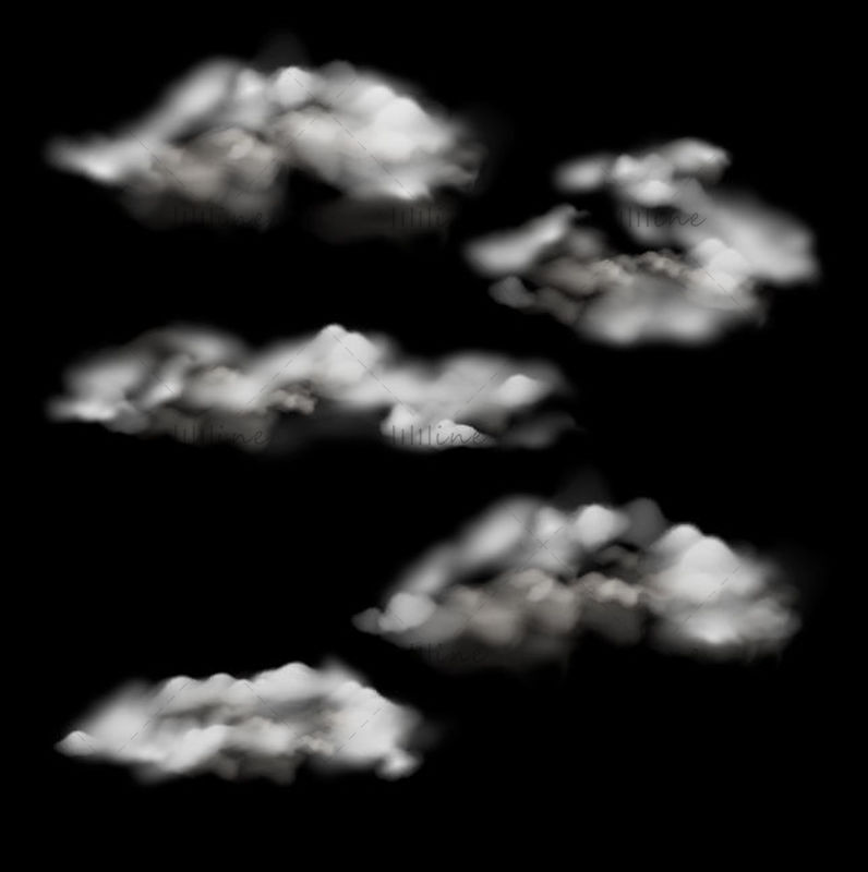 Realistic clouds vector