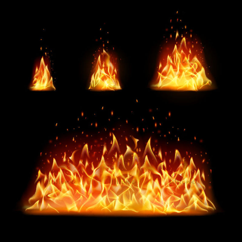 Flame background vector