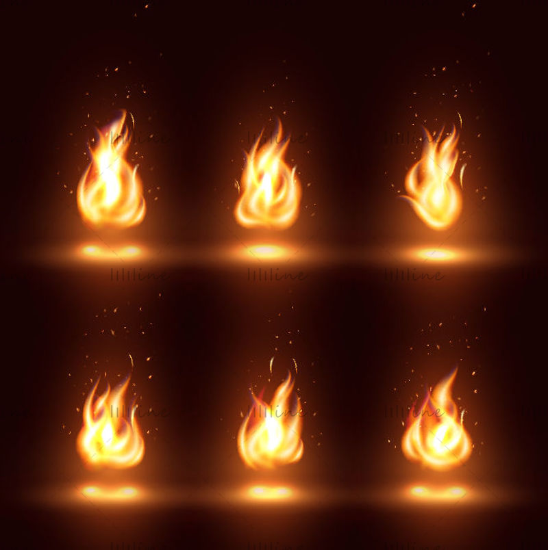 Вектор на фона на пламъка