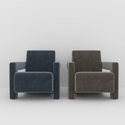 Modello 3D di divano singolo moderno