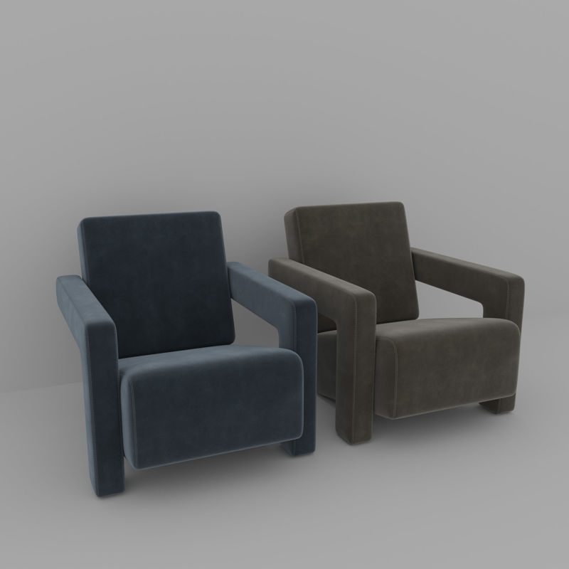 Modern single sofa 3D model
