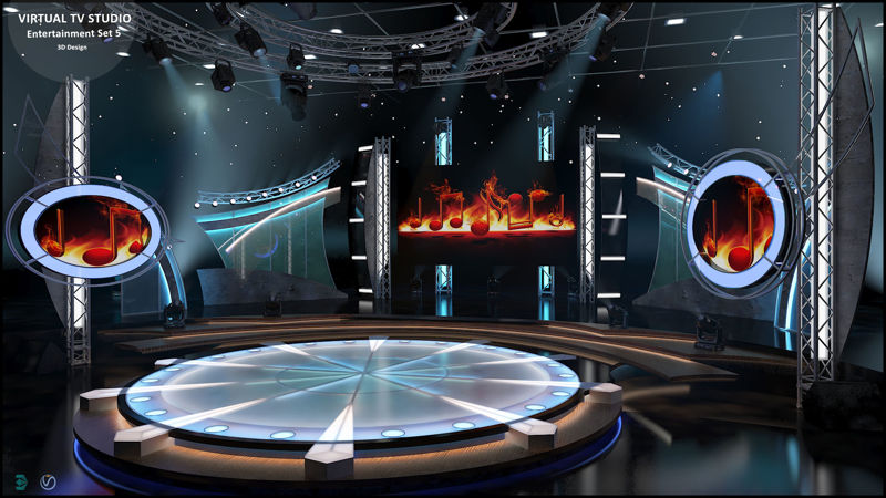 Virtuele tv-studio-entertainmentset 5