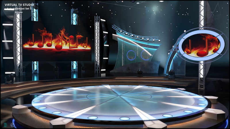 Virtuele tv-studio-entertainmentset 5