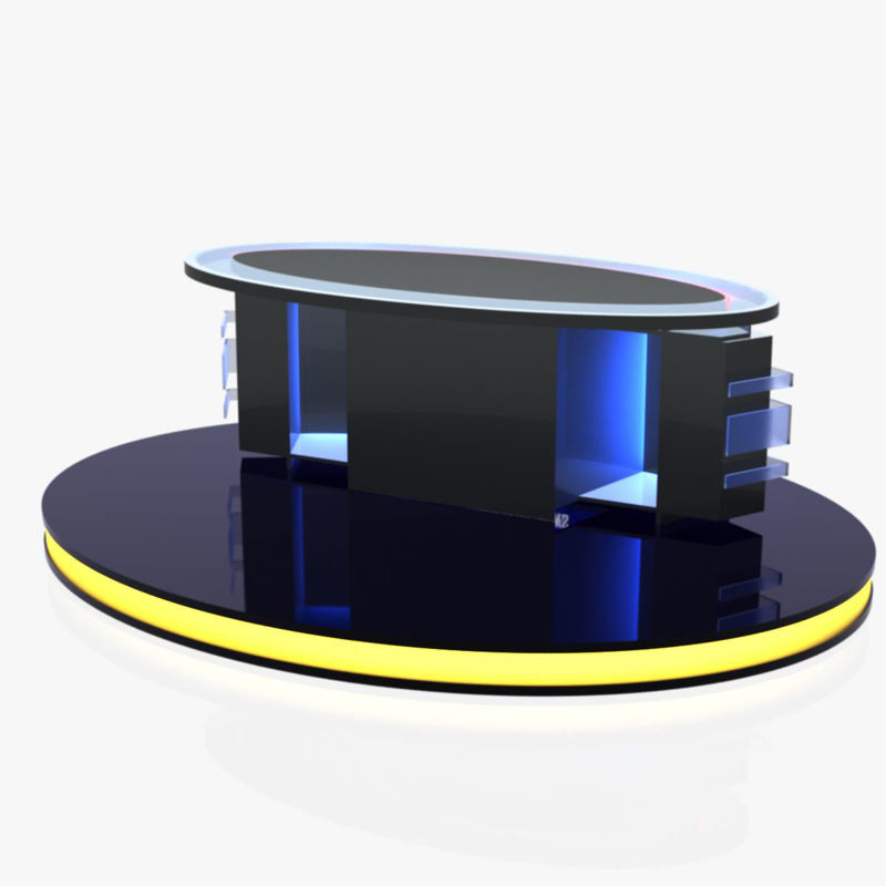 Kerek TV Stúdió News Desk 3D Design