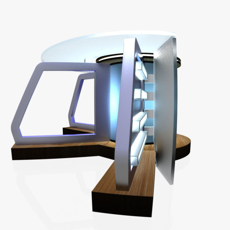 TV Studio Modern News Desk 3D-model
