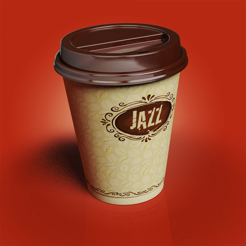 Pegatinas inteligentes de maqueta de taza de café de Photoshop