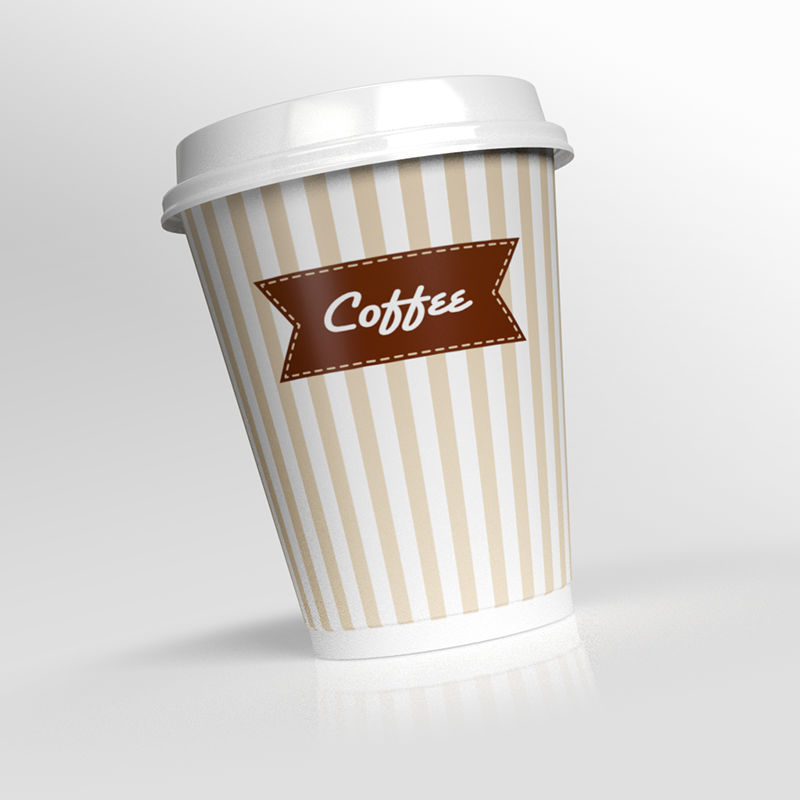 Inteligentní samolepky na šálek kávy ve Photoshopu